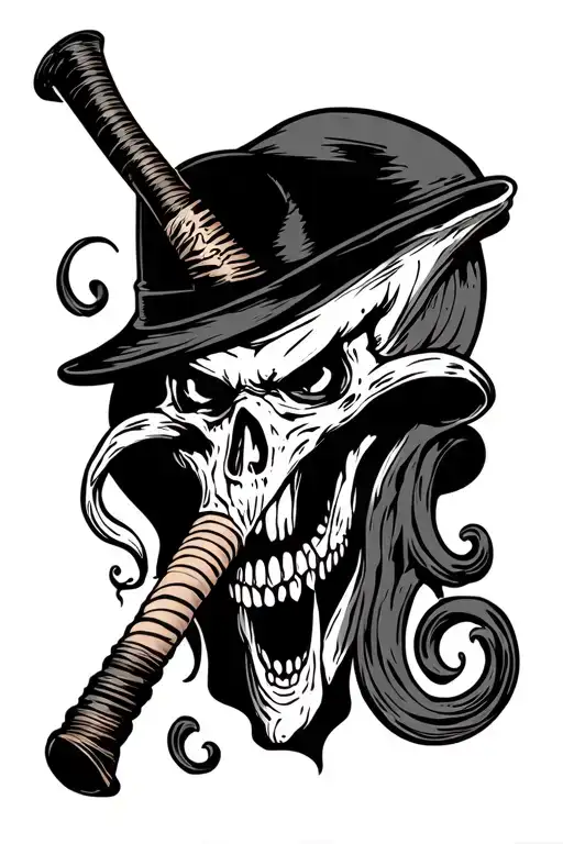 Nasty and intense Cane Cane tattoo design idea