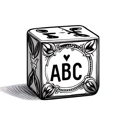 Abc Blocks tattoo design idea