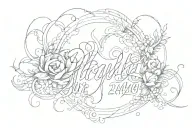 name and date tattoo design idea