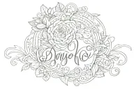 name and date tattoo design idea