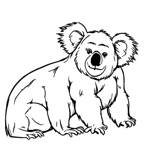 Koala bear and a gorilla tattoo design idea
