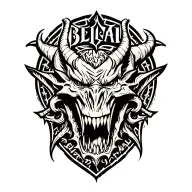 "B E L I A L" BELIAL DEMON tattoo design idea