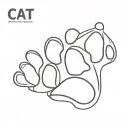cat paw print tattoo design idea