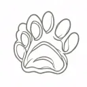 cat paw print tattoo design idea