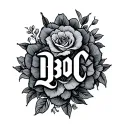 i love bbc qos blacked tattoo design idea