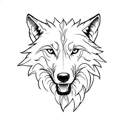 Roman wolf tattoo design idea
