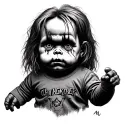 Chucky Vs Chucky tattoo design idea