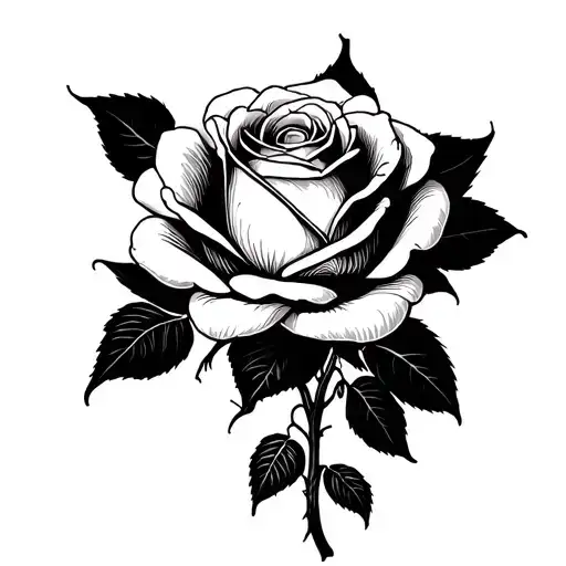 vivid rose tattoo design idea