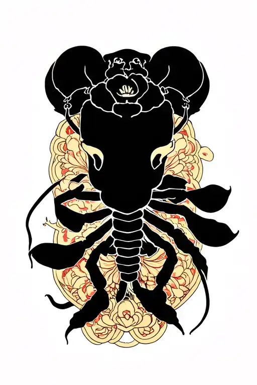 cancer zodiac sign tattoo design idea
