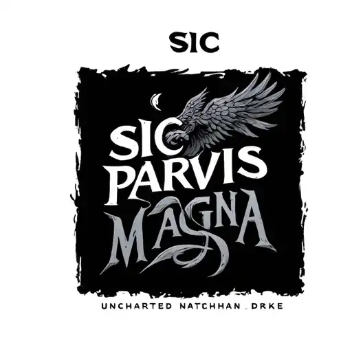 "sic parvis magna" uncharted nathan drake tattoo design idea