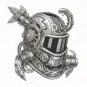 welding hood tattoo design idea