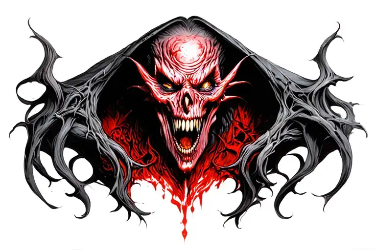 evil and dark tattoo design idea