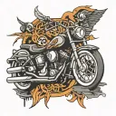 hARLEY dAVIDSON THEME tattoo design idea