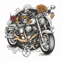 hARLEY dAVIDSON THEME tattoo design idea