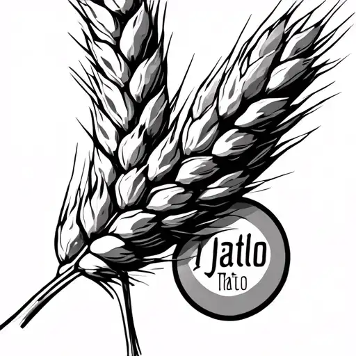 wheat with a sign tattoo design tattoo design idea