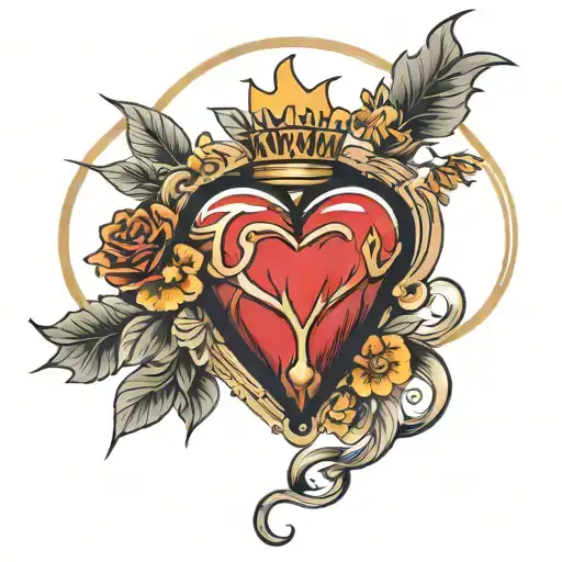 sacred-heart of jesus christ tattoo design idea