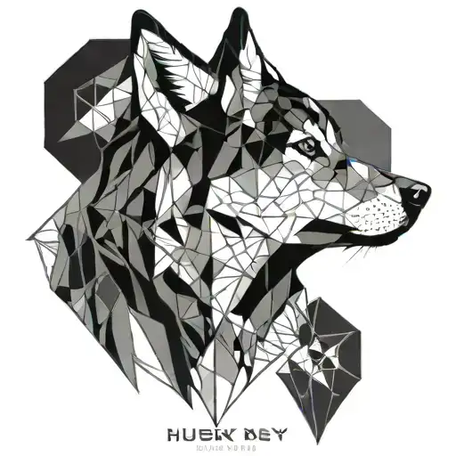 husky tattoo design idea