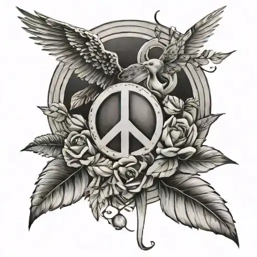 peace and quiet tattoo design idea