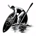 Paddleboard tattoo design idea