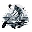 Paddleboard tattoo design idea