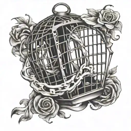 broken bone cage tattoo tattoo design idea