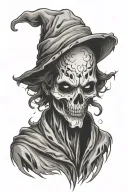 ghost face tattoo design idea