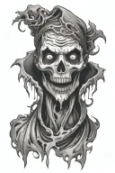 ghost face tattoo design idea