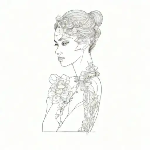 a woman's eyebrows tattoo design idea