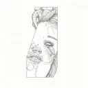 a woman's eyebrows tattoo design idea