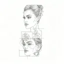 a woman's eyebrows tattoo design idea