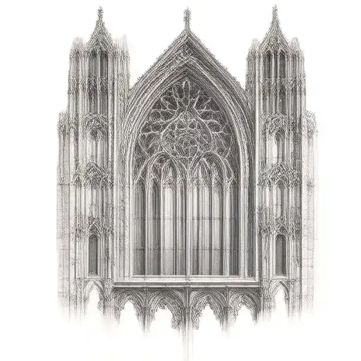 Gothic Cathedral Window tattoo design idea
