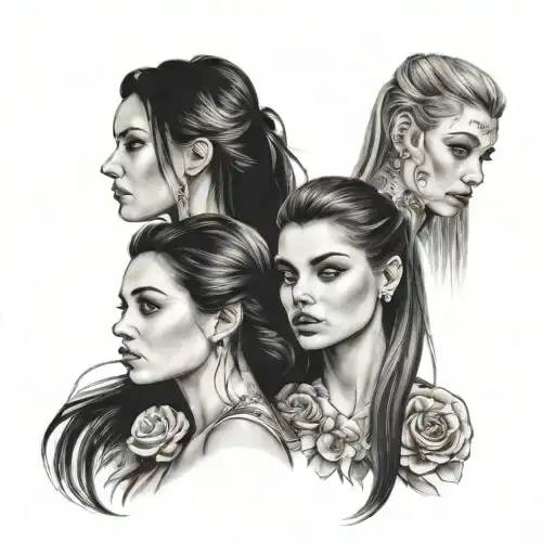 3 siblings 2 girls tattoo tattoo design idea