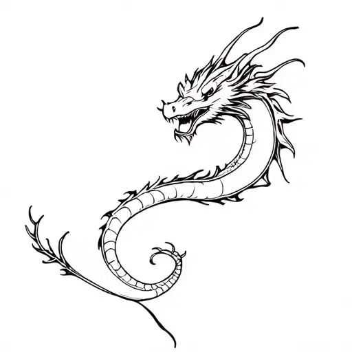 simple dragon tattoo design idea