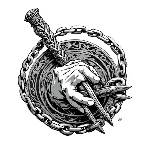 Kurapika Judgement Chain tattoo design idea