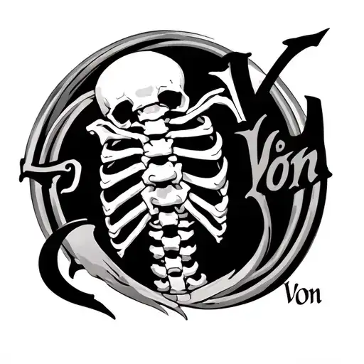 "Von" Rib cage tattoo tattoo design idea