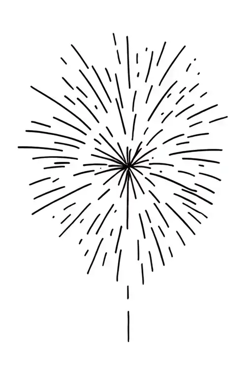 fireworks exploding tattoo design idea