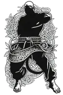 Jiu Jitsu belt pray god faith hope love tattoo design idea