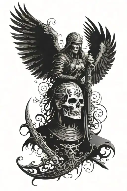 warrior of albania tattoo design idea