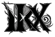 Letters I X and number 9 realms tattoo design idea