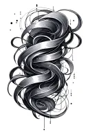 Morse code flowing tattoo design idea