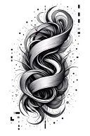 Morse code flowing tattoo design idea