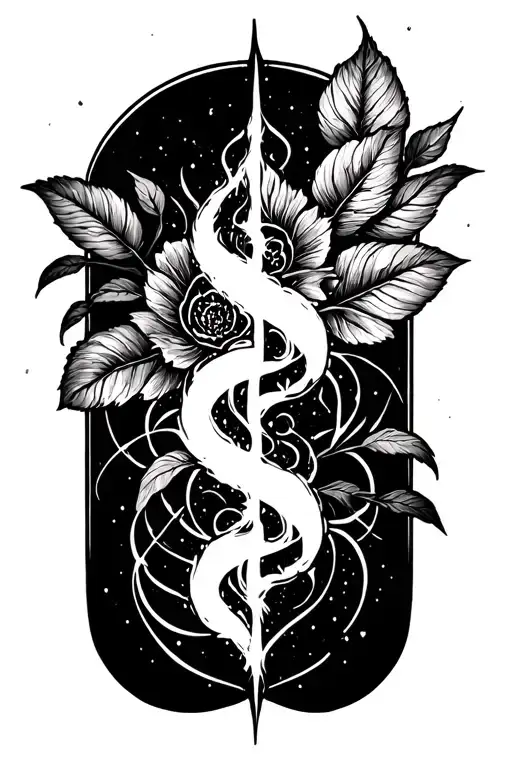 Healing energy tattoo design idea