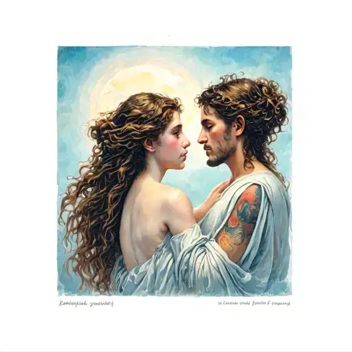 Orpheus and Eurydice Eurydice dying tattoo design idea