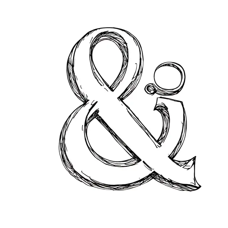 Ampersand tattoo design idea