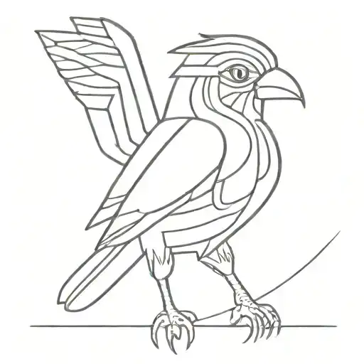Pre-Columbian bird Colombia tattoo design idea