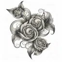 twin flame tattoo design idea