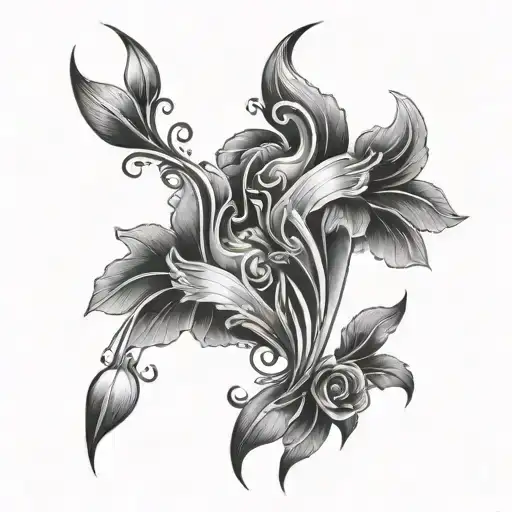 twin flame tattoo design idea