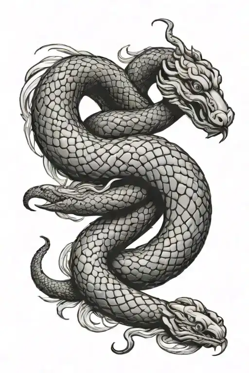 chinese snake zodiac with 1989 numbers tattoo design idea