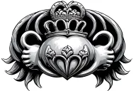 Claddagh tattoo design idea