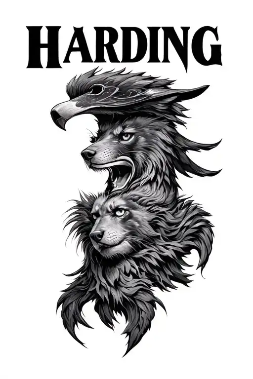 "Harding" is 2002 tattoo design idea